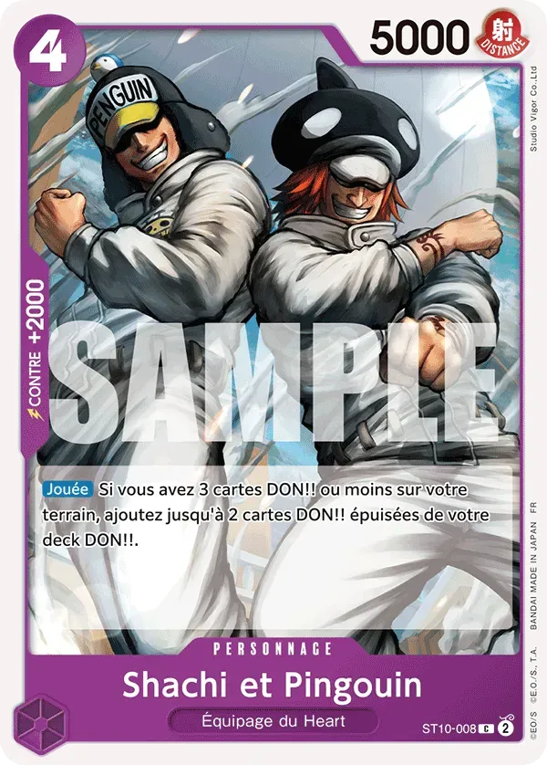 Carte One Piece Shachi et Pingouin V1 - PRB02 - FR ST10-008 Commune The Best Vol.2 Neuf FR LorenZone