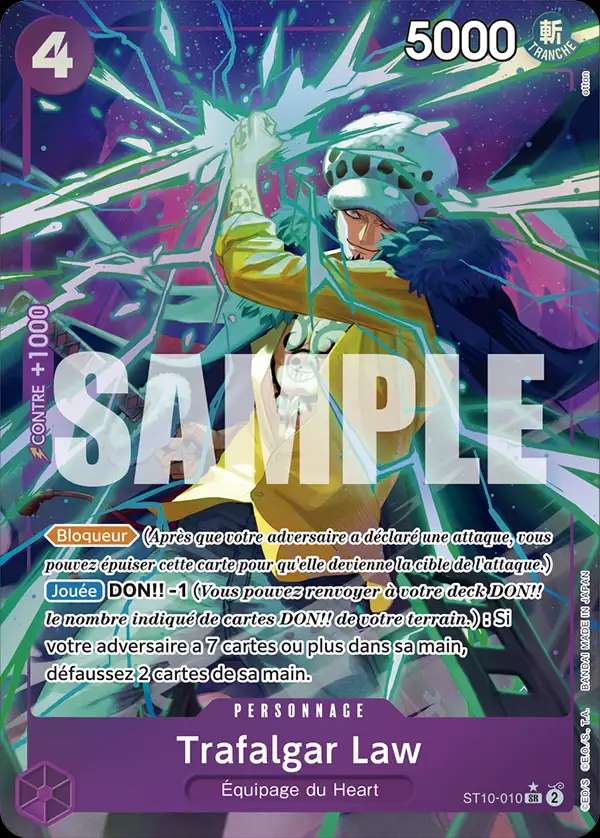 Carte One Piece Trafalgar Law V2 ST10-010 SR The Best Neuf FR LorenZone