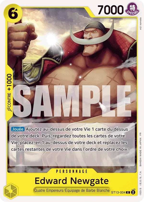 Carte One Piece Edward Newgate V1 - PRB02 - FR ST13-004 Commune The Best Vol.2 Neuf FR LorenZone