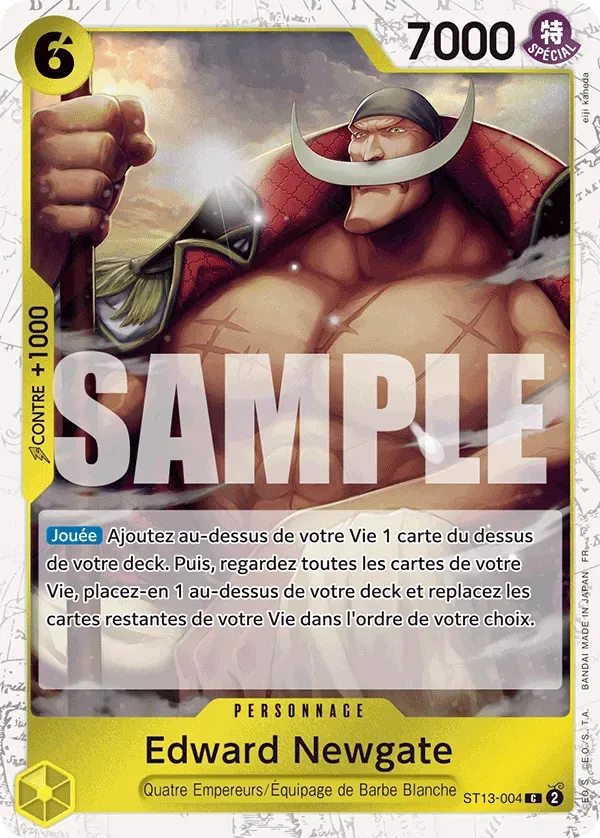 Carte One Piece Edward Newgate V2 - PRB02 - FR ST13-004 Commune Foil The Best Vol.2 Neuf FR LorenZone