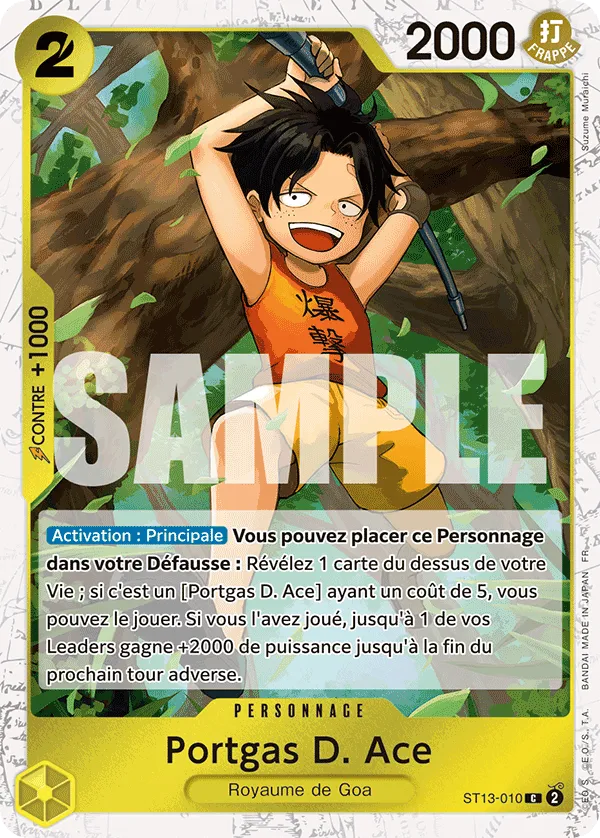 Carte One Piece ST13-010 Portgas D. Ace V2 | LorenZone