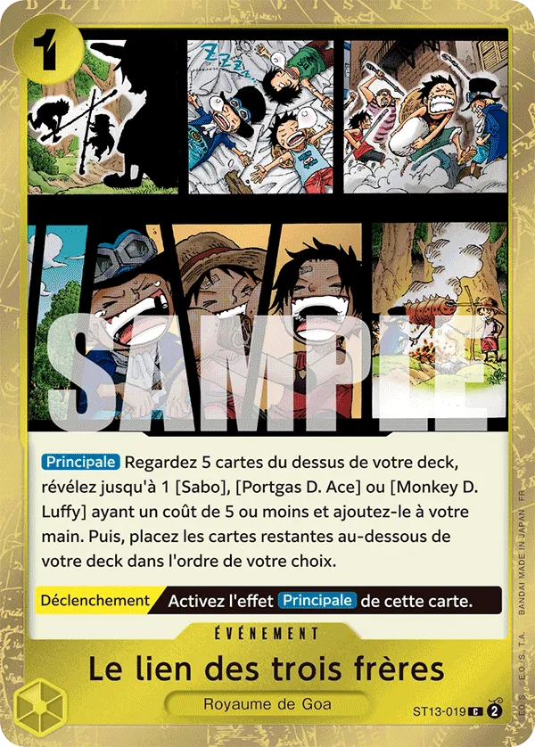 Carte One Piece ST13-019 Le lien des trois frères V2 | LorenZone