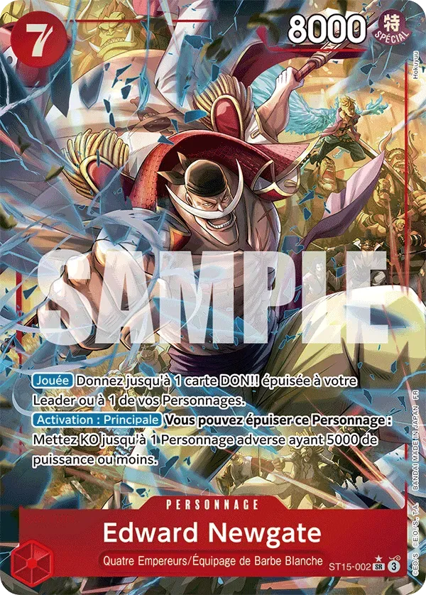Carte One Piece Edward Newgate V2 - PRB02 - FR ST15-002 Super Rare Parallèle The Best Vol.2 Neuf FR LorenZone