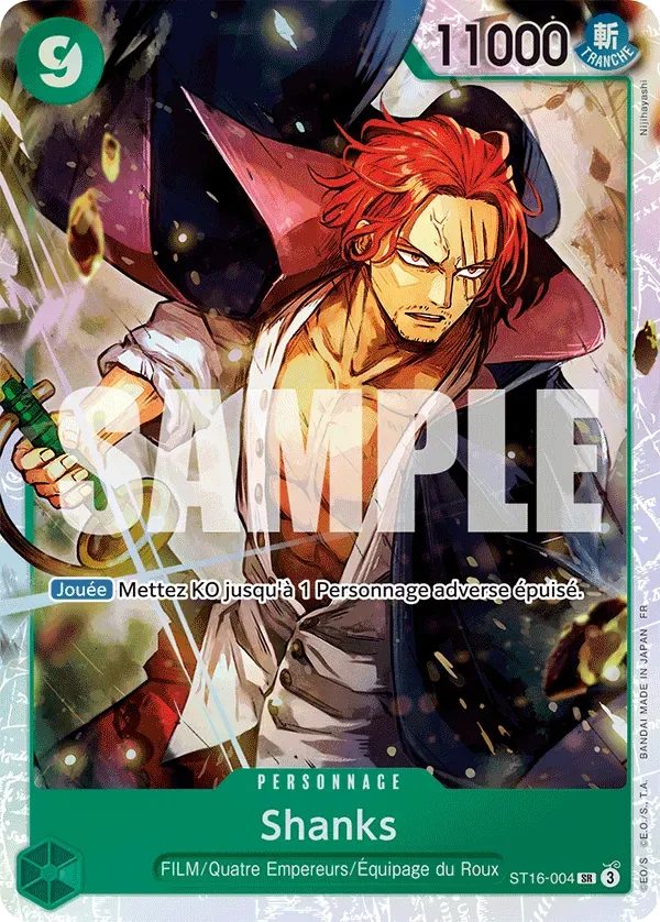 Carte One Piece Shanks V1 - PRB02 - FR ST16-004 Super Rare The Best Vol.2 Neuf FR LorenZone