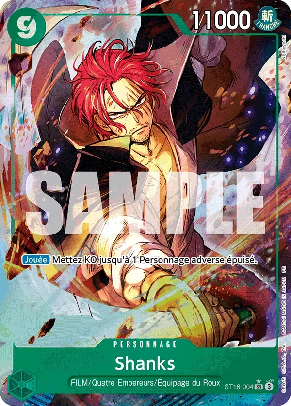 Carte One Piece Shanks V2 - PRB02 - FR ST16-004 Super Rare Parallèle The Best Vol.2 Neuf FR LorenZone