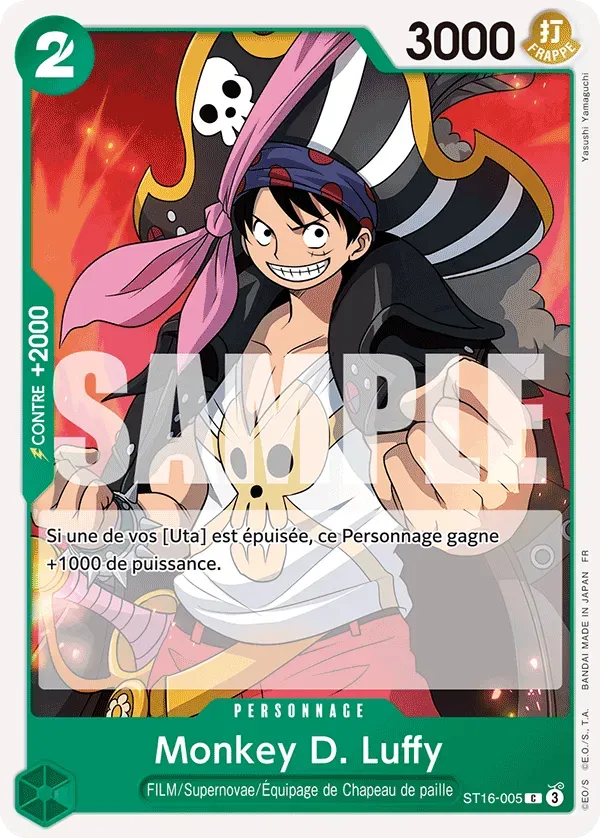 Carte One Piece Monkey D. Luffy V1 - PRB02 - FR ST16-005 Commune The Best Vol.2 Neuf FR LorenZone