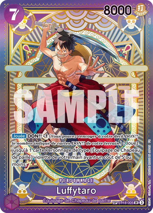 Carte One Piece Luffytaro - FR ST18-005 SPE Des Poings Vifs Comme l'Éclair Neuf FR LorenZone