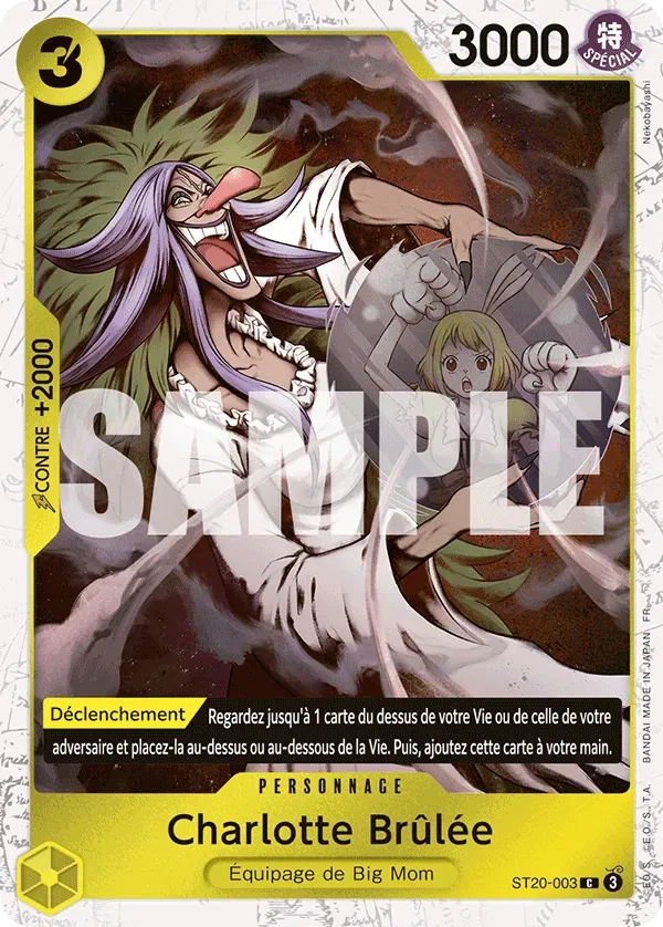 Carte One Piece Charlotte Brûlée V2 - PRB02 - FR ST20-003 Commune Foil The Best Vol.2 Neuf FR LorenZone