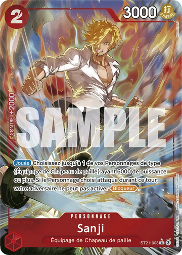 Carte One Piece Sanji ST21-003 V2 - The Best Vol.2