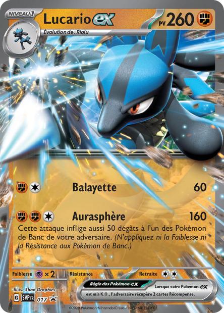 Carte Pokémon Lucario EX SVP017 SV Promo SV SVP Neuf FR LorenZone