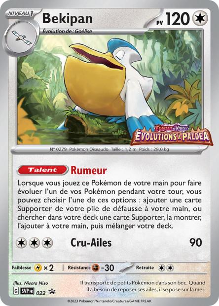 Carte Pokémon Bekipan SVP022 SV Promo SV SVP Neuf FR LorenZone