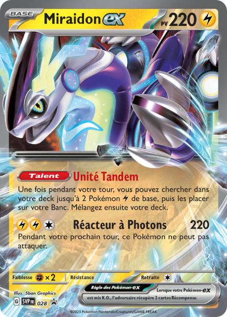 Carte Pokémon Miraidon EX SVP028 SV Promo SV SVP Neuf FR LorenZone