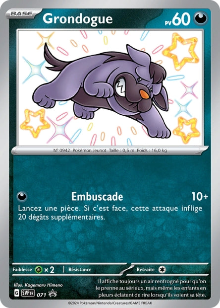 Carte Pokémon Grondogue SVP071 SV Promo SV SVP Neuf FR LorenZone