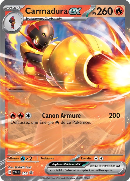 Carte Pokémon Carmadura EX SVP105 SV Promo SV SVP Neuf FR LorenZone