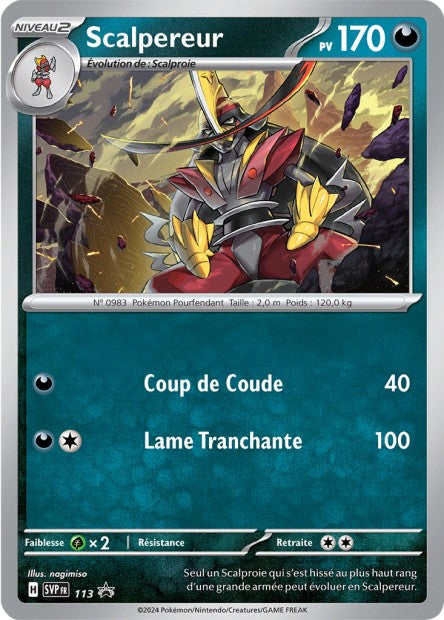 Carte Pokémon Scalpereur SVP113 SV Promo SV SVP Neuf FR LorenZone