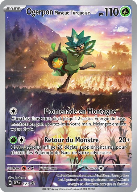 Carte Pokémon Ogerpon Masque Turquoise SVP123 SV Promo SV SVP Neuf FR LorenZone