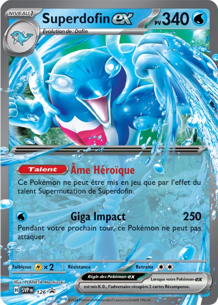 Carte Pokémon Superdofin EX SVP126 SV Promo SV SVP Neuf FR LorenZone