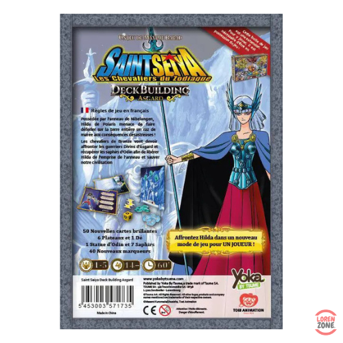 Saint Seiya Extension Asgard - contenu : nouvelles cartes Asgard, plateaux joueurs avec attaques spéciales