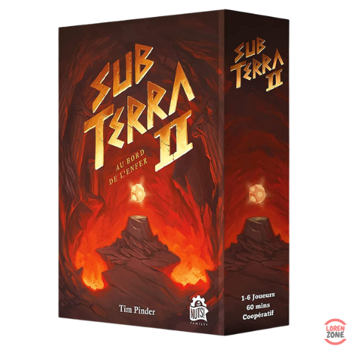 Sub Terra 2 Au Bord de l'Enfer - boîte du jeu coopératif volcan Mont Arima Nuts! Publishing