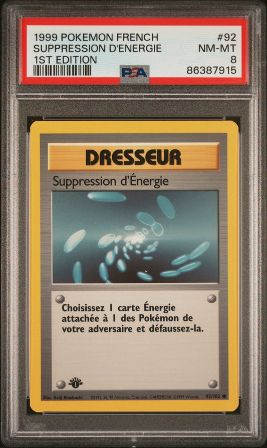 Suppression d'Energie 92/102 - PSA 8