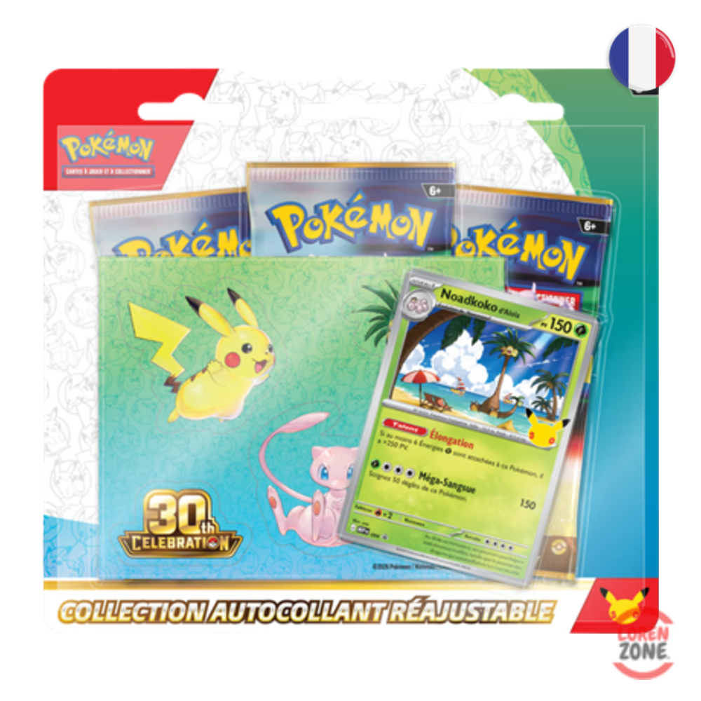 Tech Sticker Collection Pokémon 30ᵉ Anniversaire - Blister Noadkoko d'Alola 30th Celebration - LorenZone