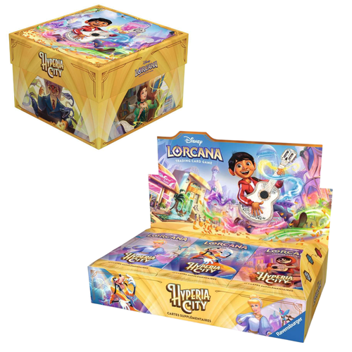 Bundle Disney Lorcana Chapitre 14 Hyperia City : Display 24 boosters + Trésor des Illumineurs, version française, LorenZone
