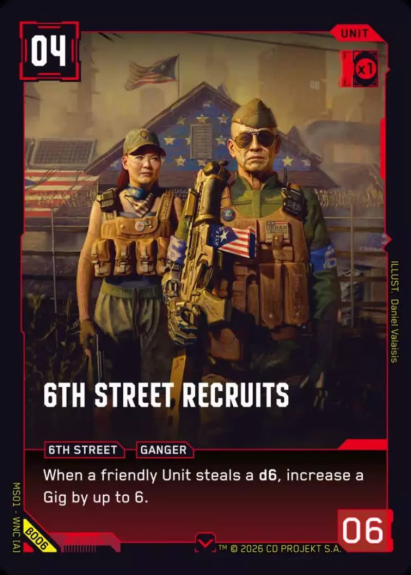 Carte Cyberpunk TCG 6th Street Recruits β006 - Welcome to Night City Beta | LorenZone