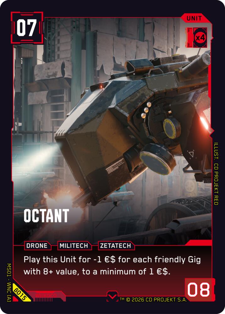 Carte Cyberpunk TCG Octant β015 - Welcome to Night City Beta | LorenZone