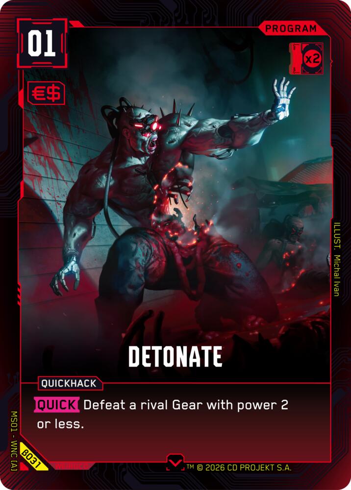 Carte Cyberpunk TCG Detonate β031 - Welcome to Night City Beta | LorenZone