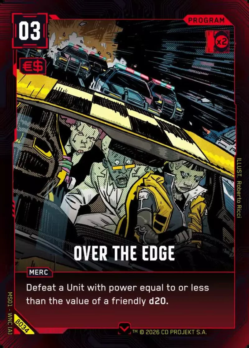 Carte Cyberpunk TCG Over the Edge β034 - Welcome to Night City Beta | LorenZone