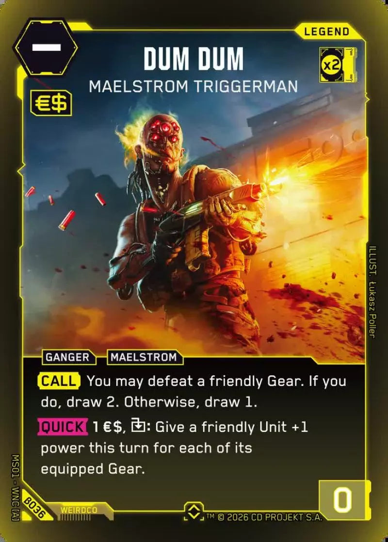 Carte Cyberpunk TCG Dum Dum - Maelstrom Triggerman β036 - Welcome to Night City Beta | LorenZone