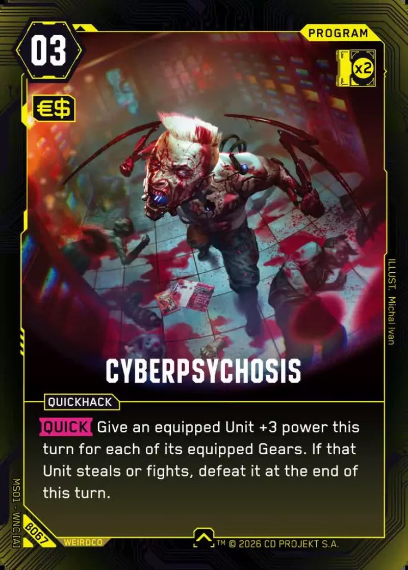 Carte Cyberpunk TCG Cyberpsychosis β067 - Welcome to Night City Beta | LorenZone