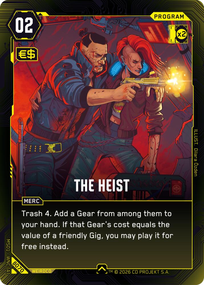 Carte Cyberpunk TCG The Heist β070 - Welcome to Night City Beta | LorenZone