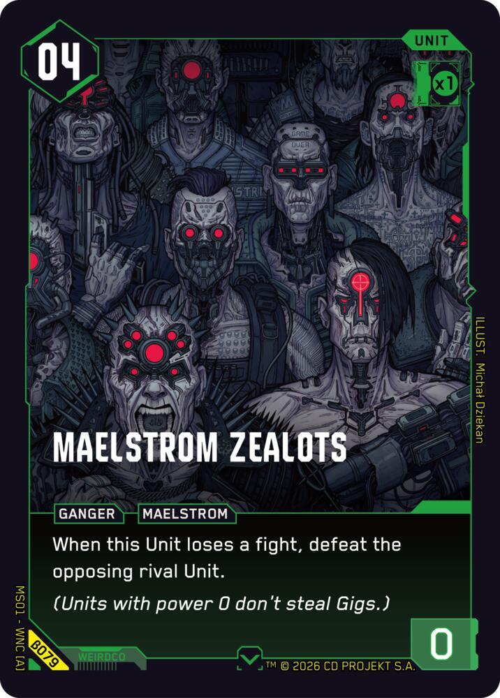 Carte Cyberpunk TCG Maelstrom Zealots β079 - Welcome to Night City Beta | LorenZone