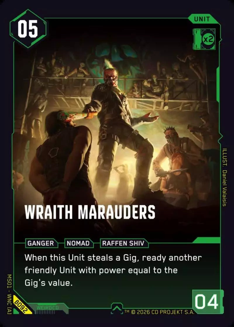 Carte Cyberpunk TCG Wraith Marauders β092 - Welcome to Night City Beta | LorenZone