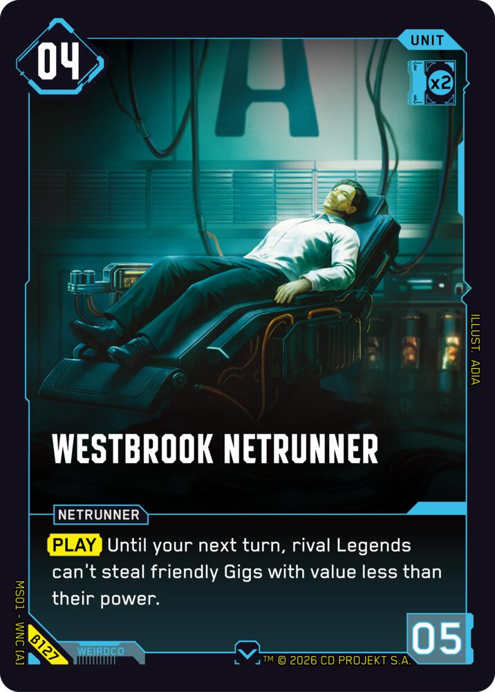 Carte Cyberpunk TCG Westbrook Netrunner β127 - Welcome to Night City Beta | LorenZone