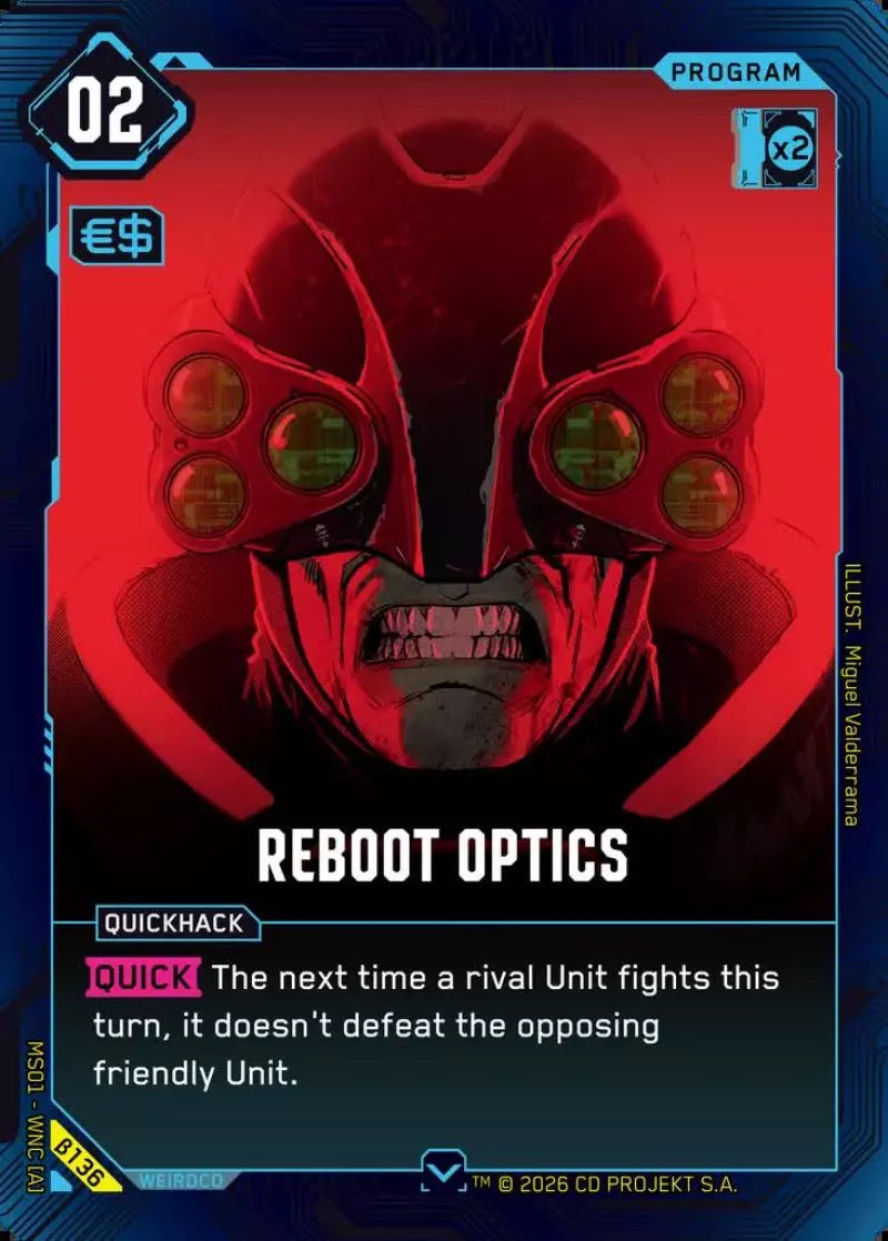 Carte Cyberpunk TCG Reboot Optics β136 - Welcome to Night City Beta | LorenZone