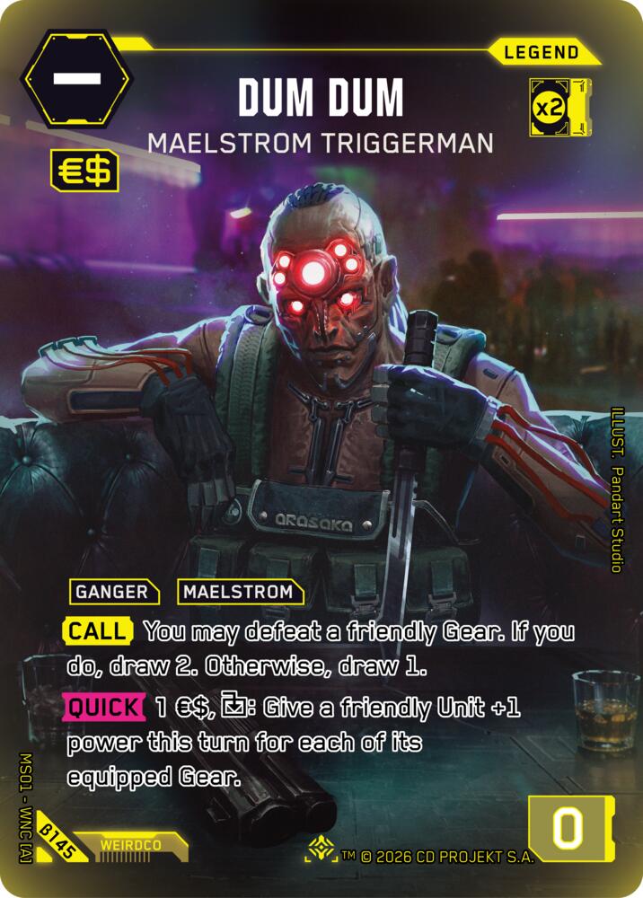 Carte Cyberpunk TCG Dum Dum - Maelstrom Triggerman β145 - Welcome to Night City Beta | LorenZone