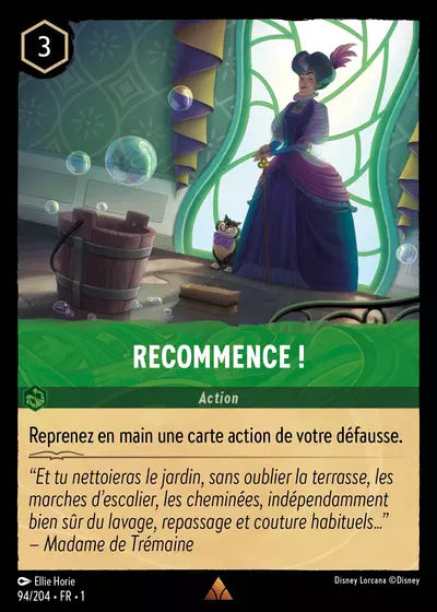 Carte Lorcana 94/204 Recommence ! | LorenZone