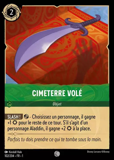 Carte Lorcana 102/204 Cimeterre volé | LorenZone