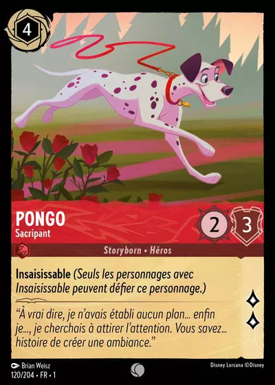 Carte Lorcana 120/204 Pongo | LorenZone