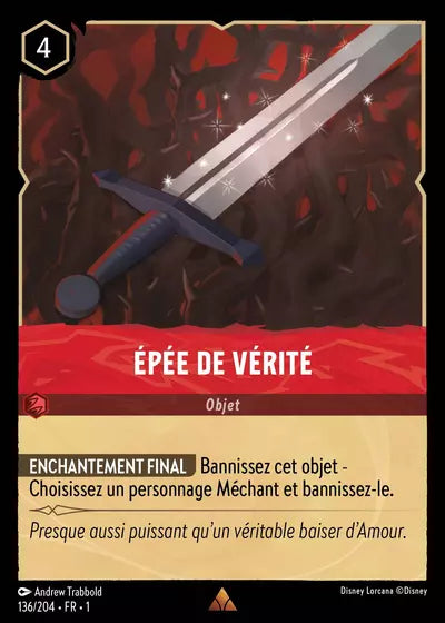 Carte Lorcana 136/204 Épée de vérité | LorenZone