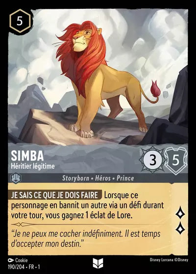 Carte Lorcana 190/204 Simba | LorenZone