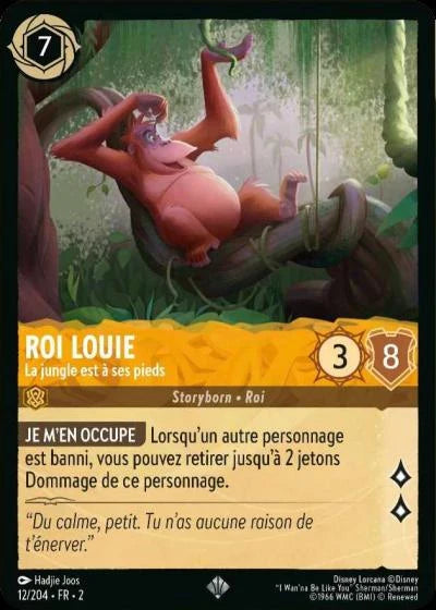 Carte Lorcana 012/204 Roi Louie Foil | LorenZone