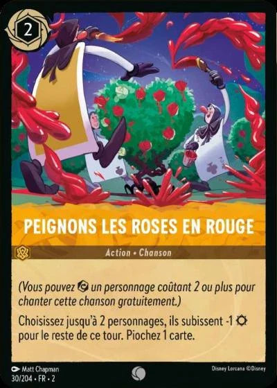 Carte Lorcana 030/204 Peignons les roses en rouge Foil | LorenZone