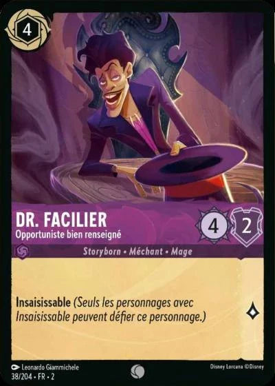 Carte Lorcana 038/204 Dr. Facilier Foil | LorenZone