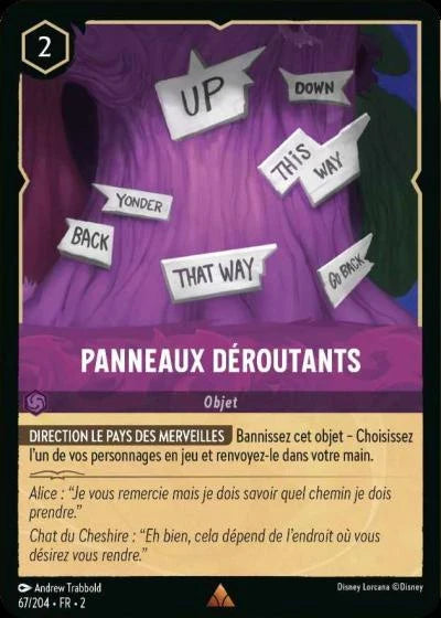 Carte Lorcana 067/204 Panneaux déroutants Foil | LorenZone