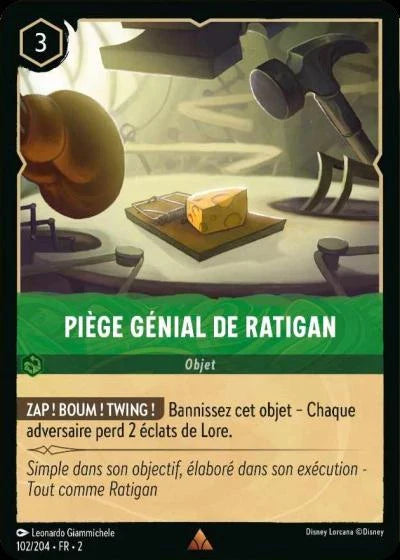 Carte Lorcana 102/204 Piège génial de Ratigan Foil | LorenZone