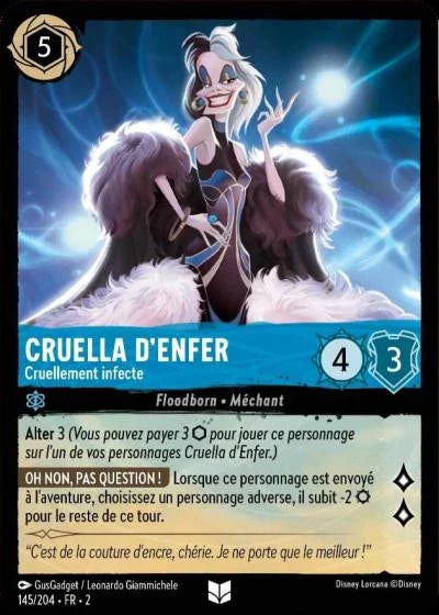 Carte Lorcana 145/204 Cruella d'Enfer Foil | LorenZone