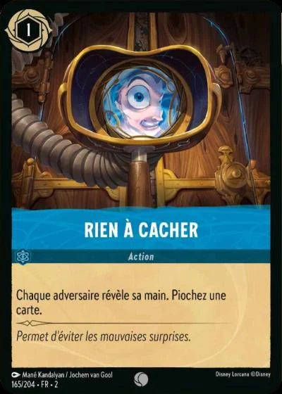 Carte Lorcana 165/204 Rien à cacher Foil | LorenZone